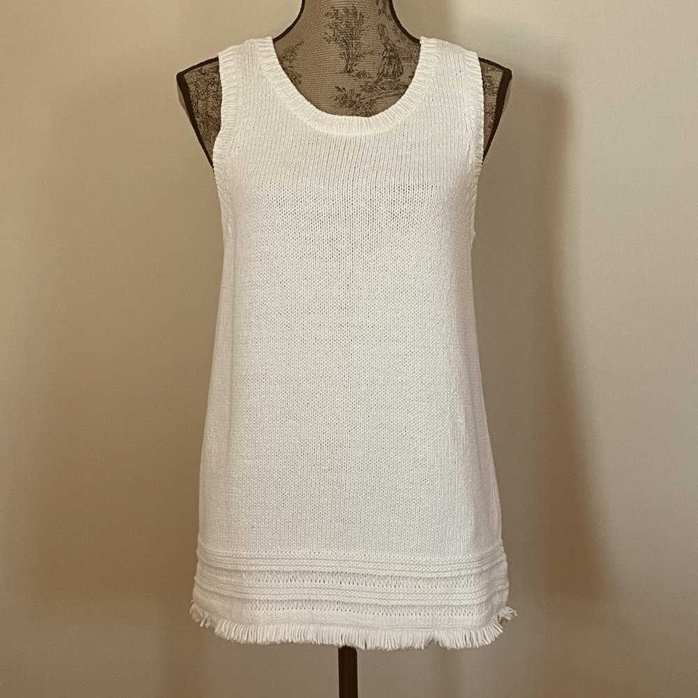 * SOLD *   fringed, knit tank top